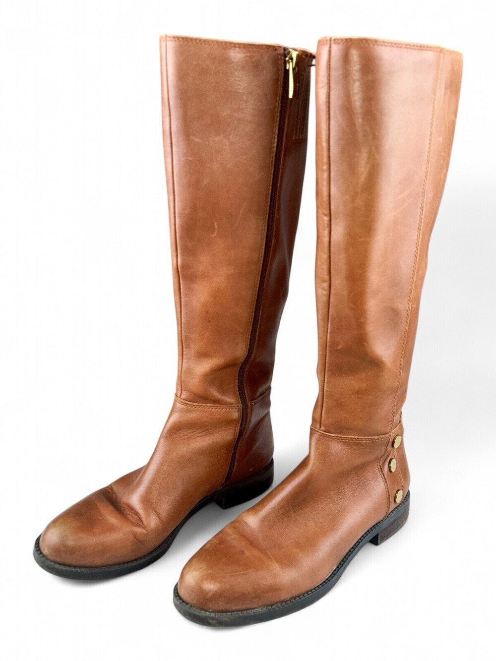 Franco Sarto Leather Knee-High Riding Boots Sz 7